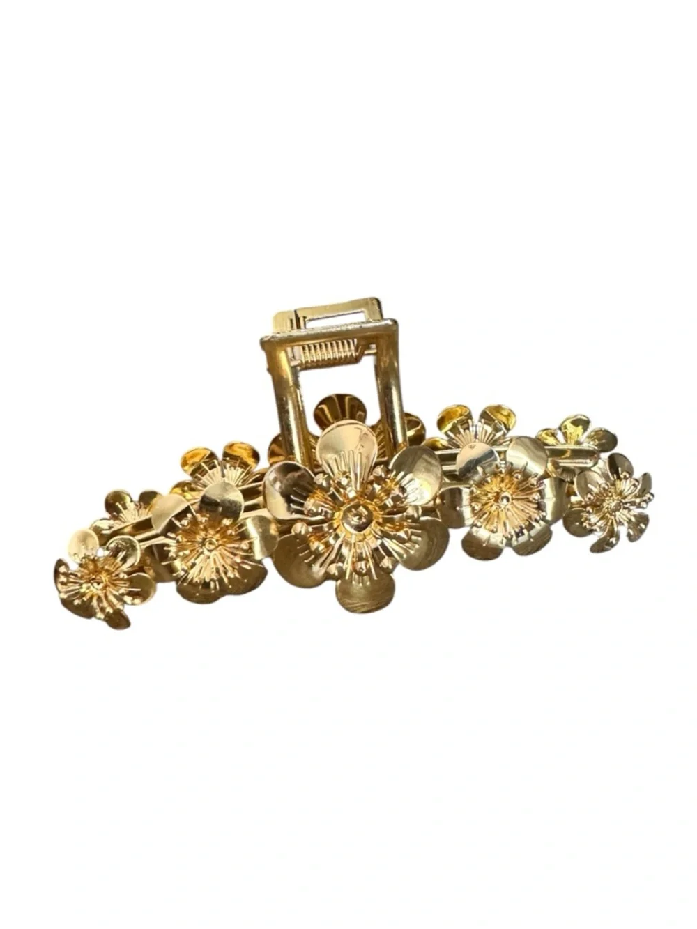 Large Gold Floral Vintage Style Claw Clip Hair Accessory New Durable Festival